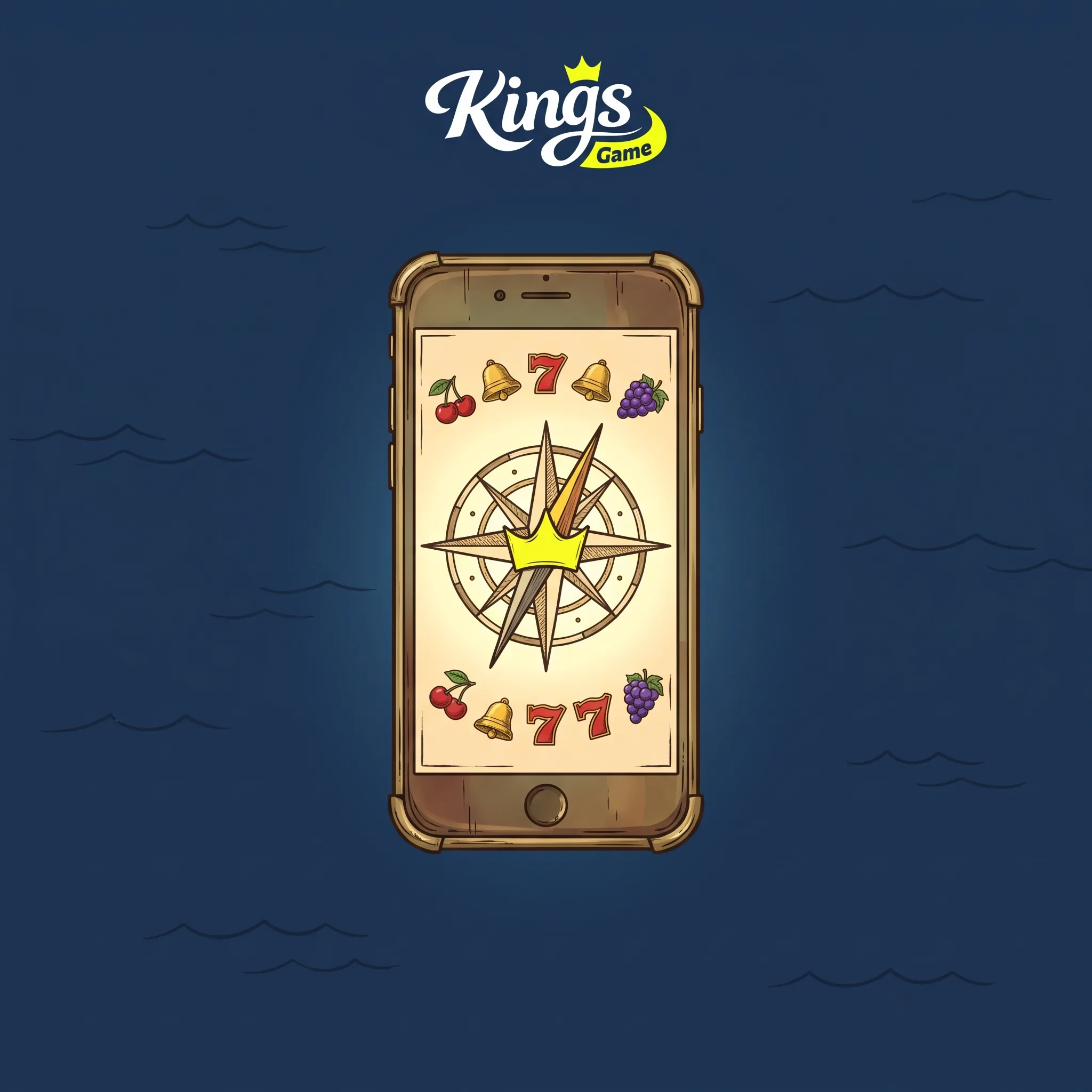 Phone showing Kings Game browser play