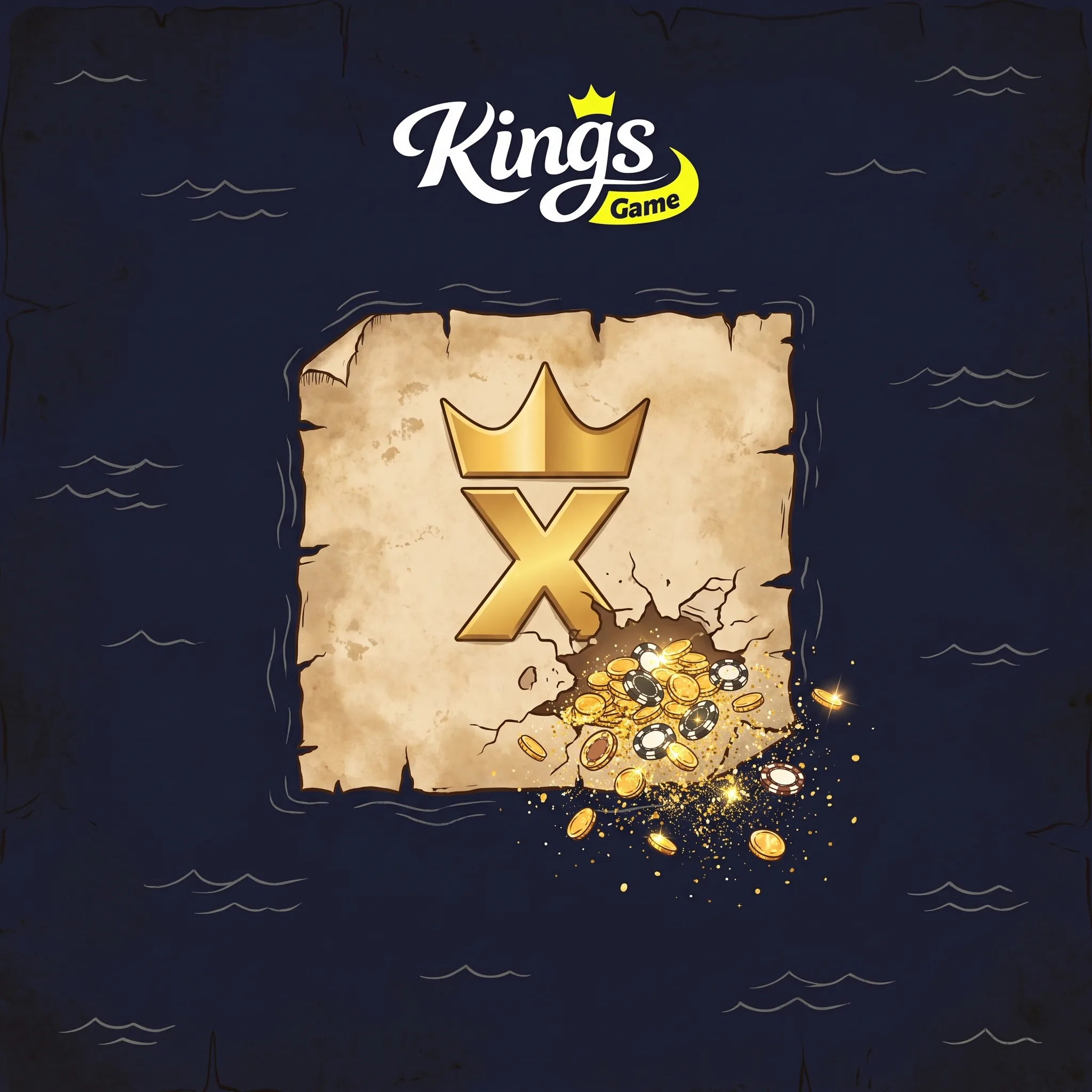 Kings Game welcome bonus treasure illustration